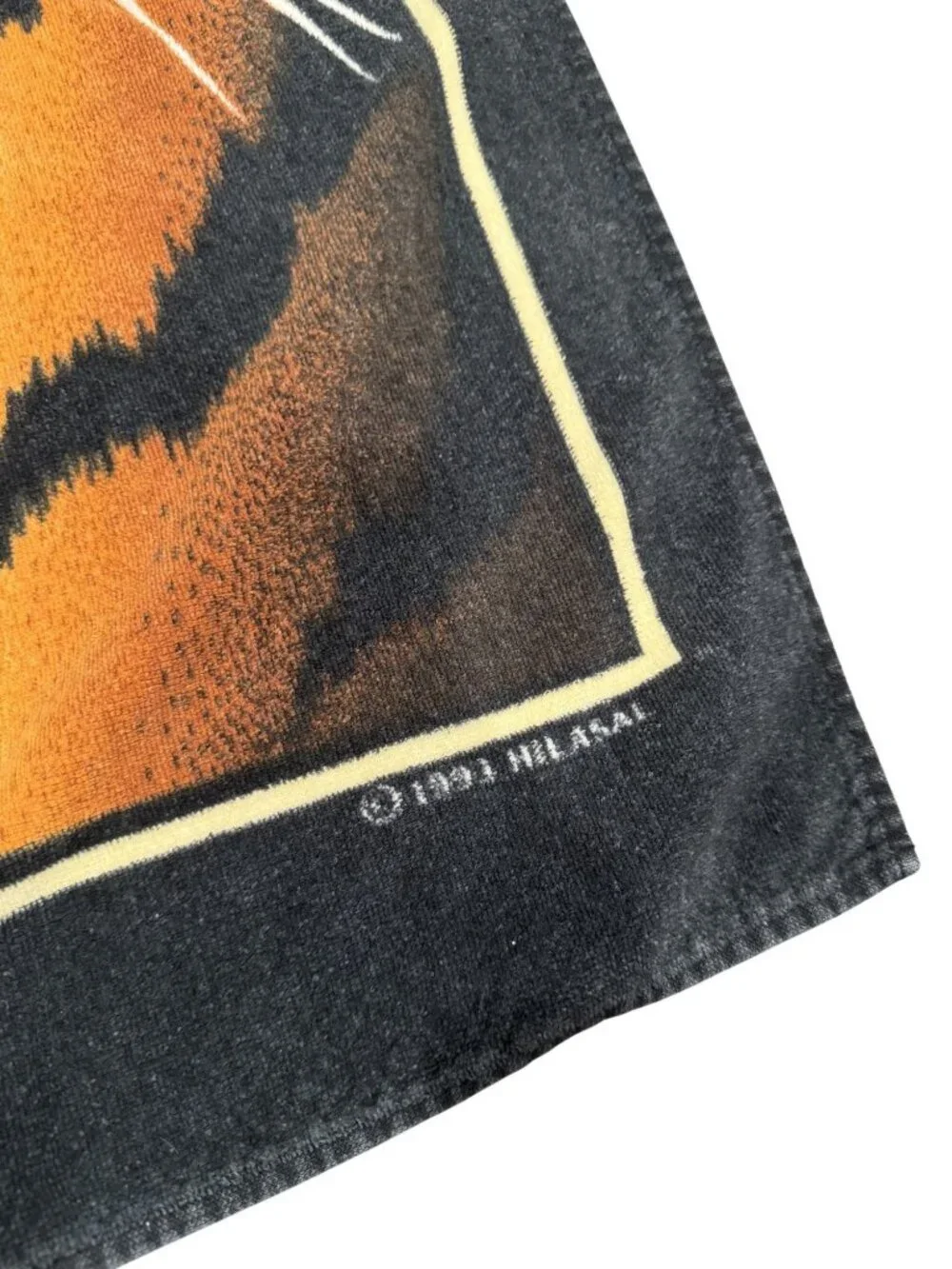 Vintage 1991 Hilasal 100% Cotton Bengal Tiger Beach Towel 60